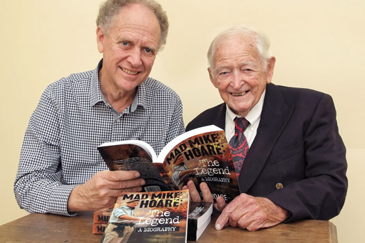 Mike Hoare & Chris Hoare with book