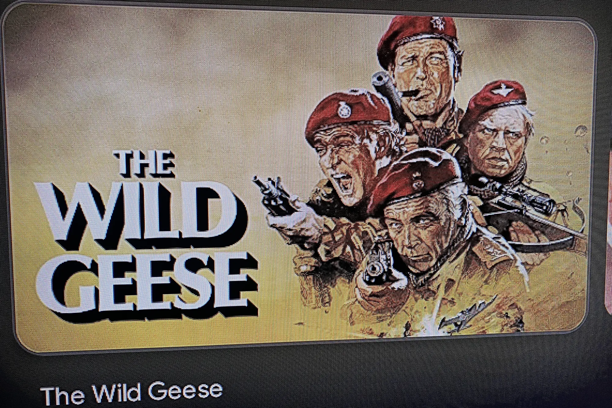 Wild Geese film now on Prime Video